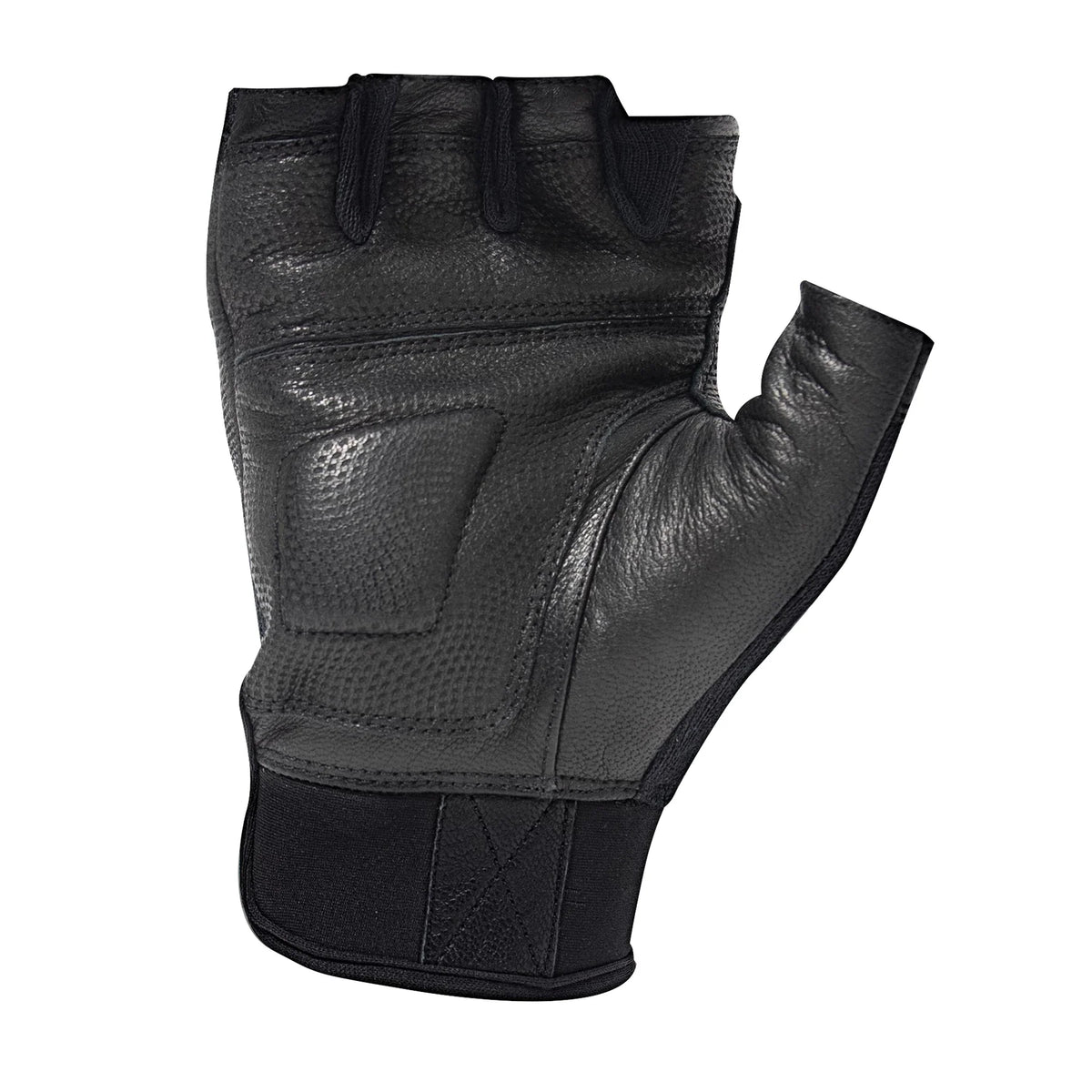 Fingerless Cut-resistant Carbon Hard Knuckle Gloves - Black