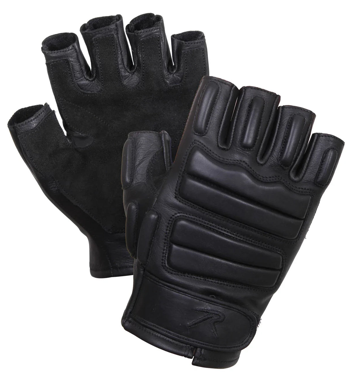 Fingerless Padded Tactical Gloves - s