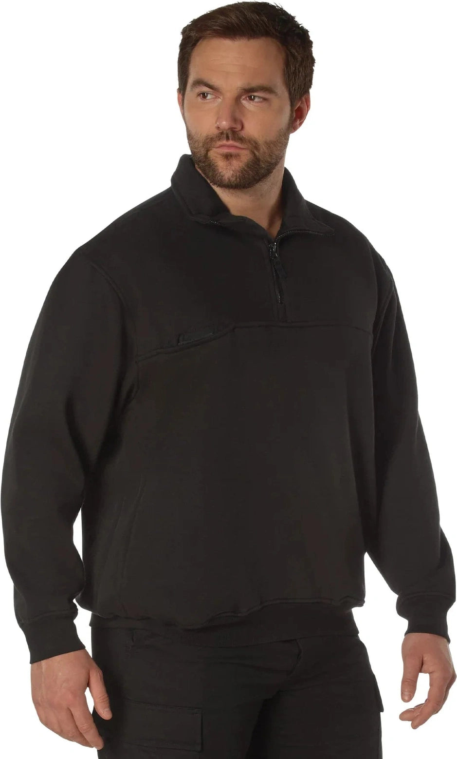Firefighter / Ems Quarter Zip Job Shirt - Black / s
