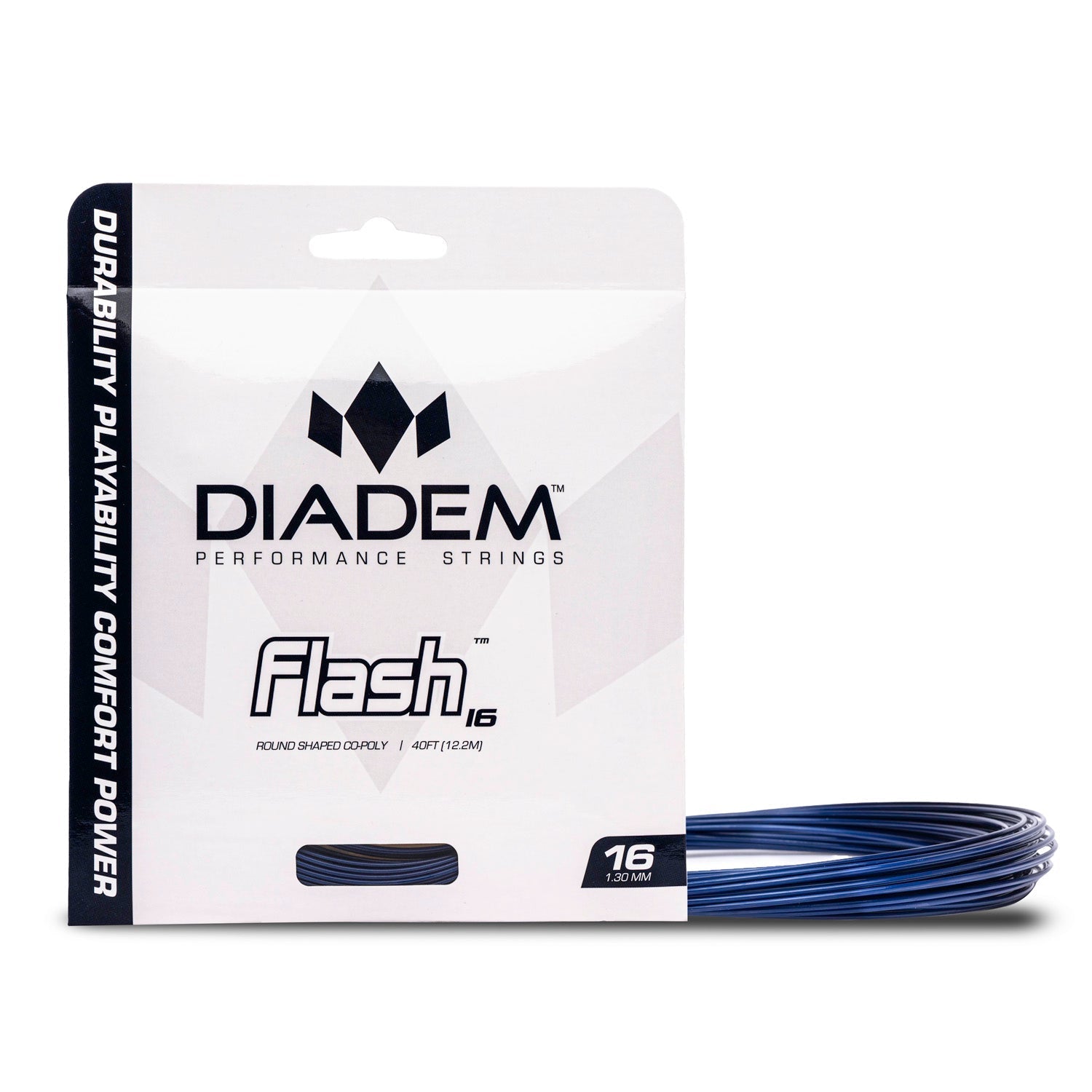 Flash Tennis Racket Strings - 15l (1.35mm) / White