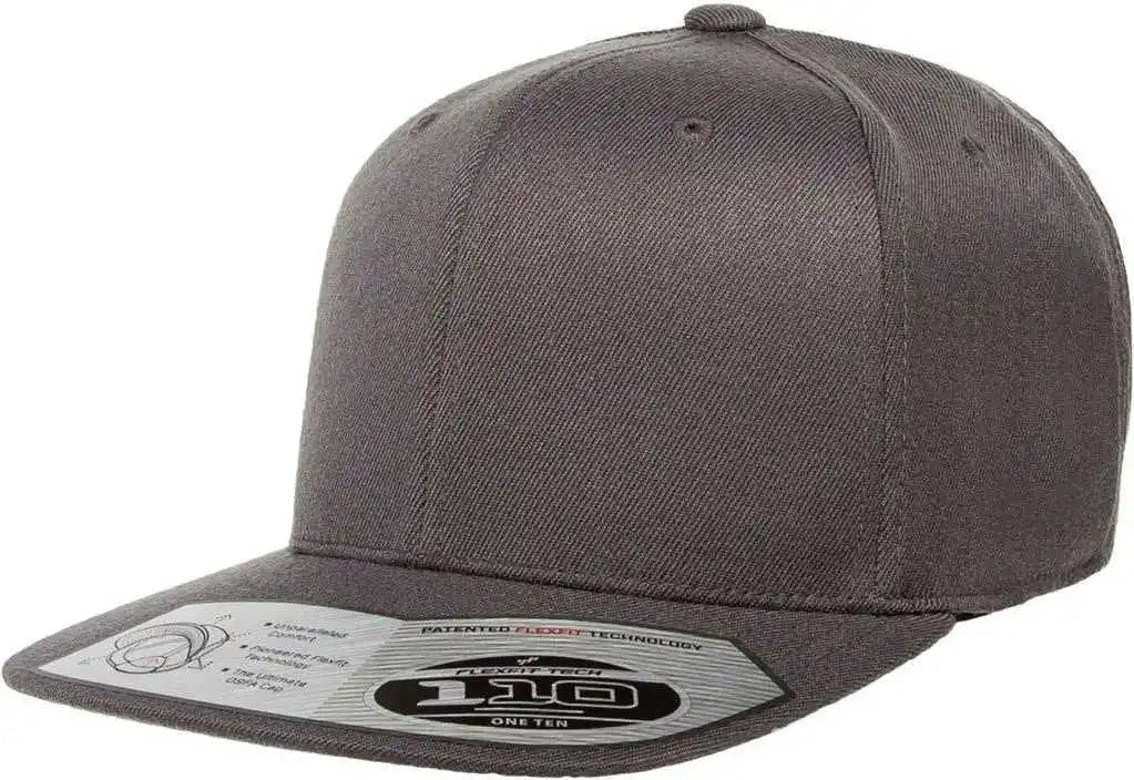 Flexfit 110 Flat Bill Snapback Cap Dark Gray / 6 7/8’’ 7 1/2’’