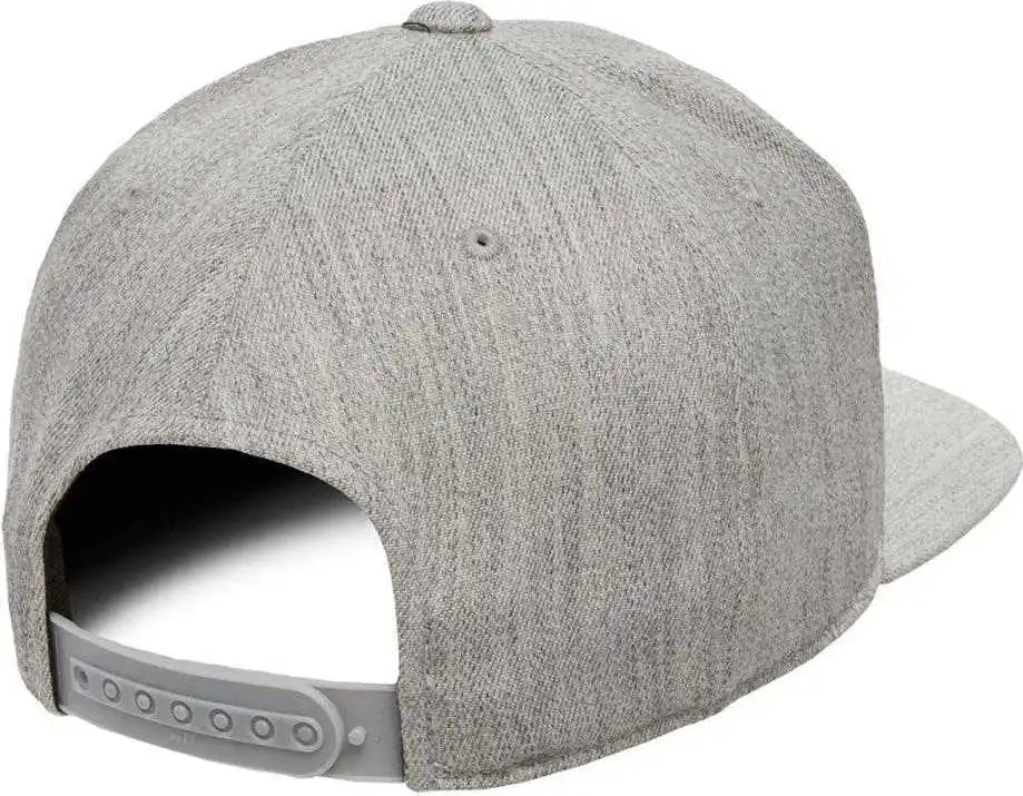 Flexfit 110 Flat Bill Snapback Cap - Heather Gray - 6 7/8’’ - 7 1/2’’