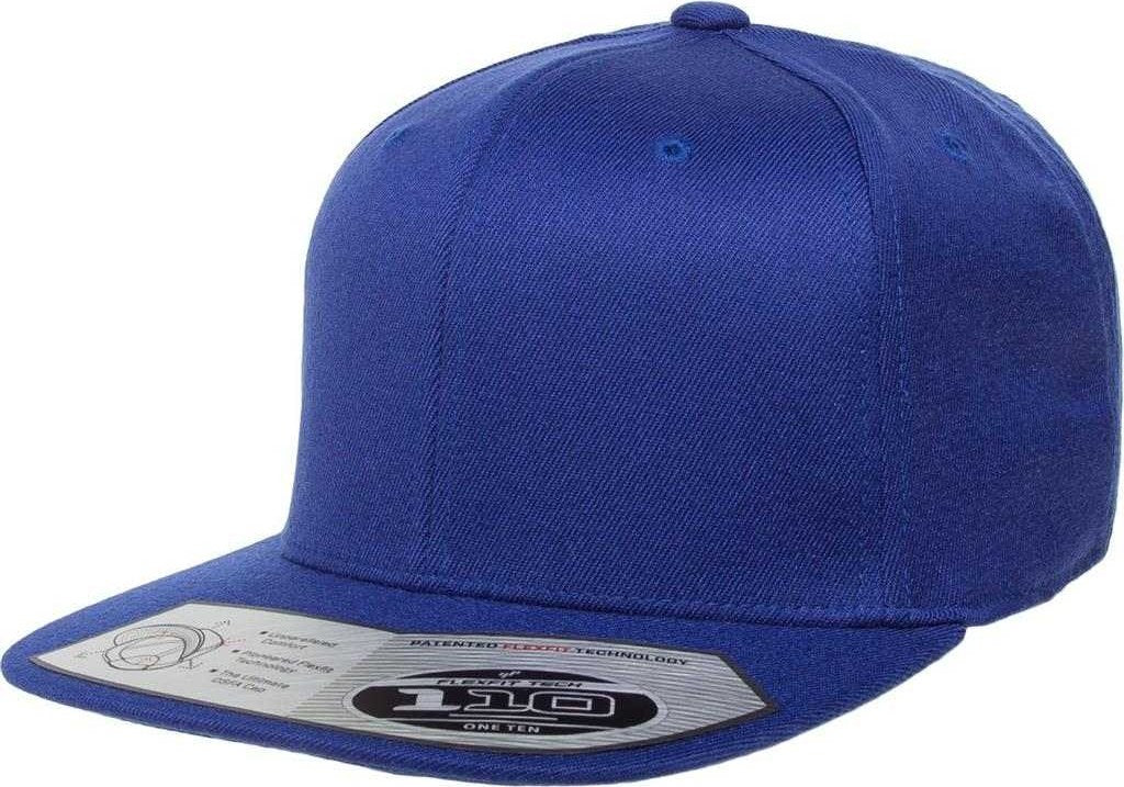 Flexfit 110 Flat Bill Snapback Cap - Royal Blue - 6 7/8’’ - 7 1/2’’