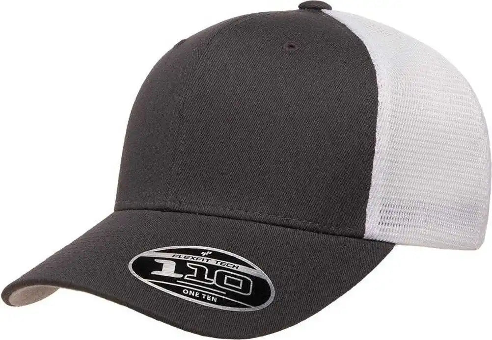 Flexfit 110 Mesh-back Cap - Charcoal White - Dark Gray / 6 7/8’’ - 7 1/2’’