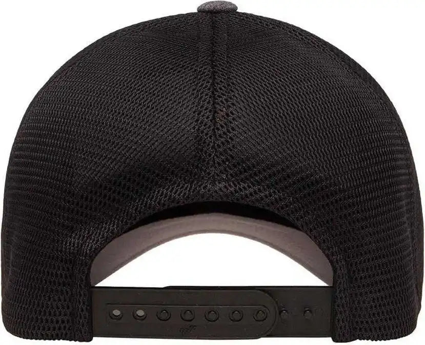 Flexfit 110 Mesh Back Cap Melange Charcoal Black Dark Gray / 6 7/8’’ 7 1/2’’