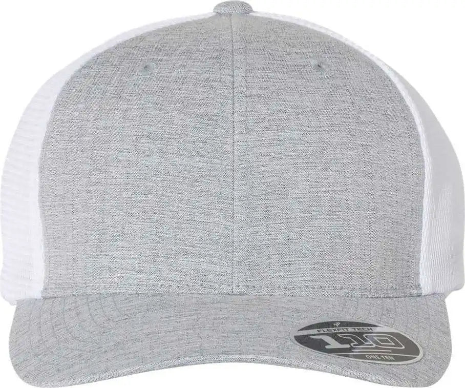 Flexfit 110 Mesh Back Cap Melange Silver White Light Gray / 6 7/8’’ 7 1/2’’