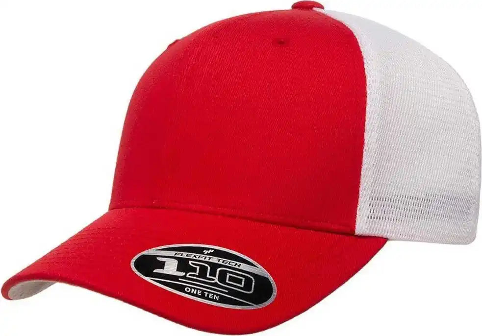Flexfit 110 Mesh-back Cap - Red White - 6 7/8’’ - 7 1/2’’