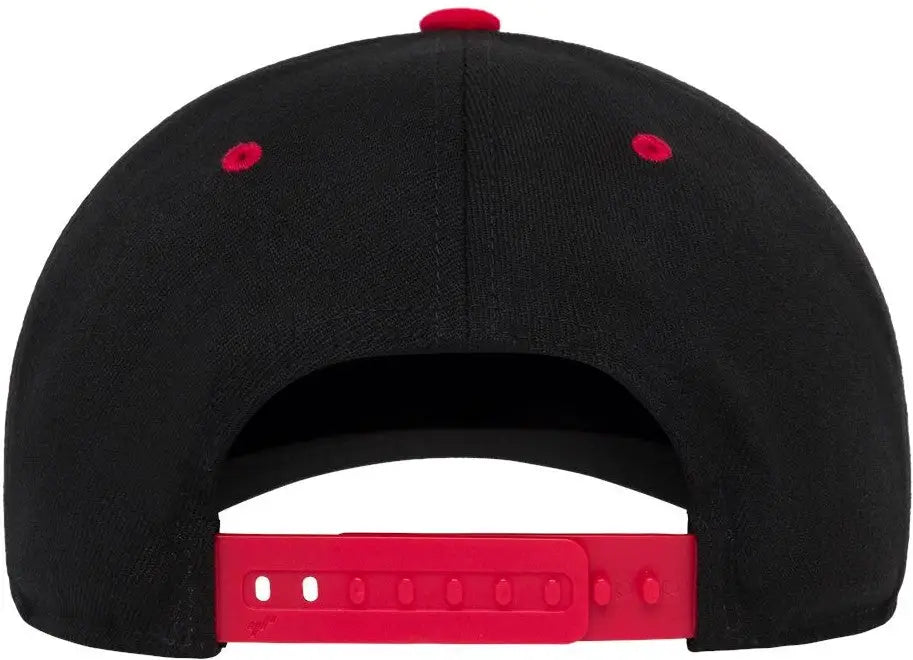Flexfit 110f 110® Snapback Cap - Black Red - one Size Fits Most