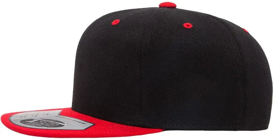 Flexfit 110f 110® Snapback Cap - Black Red - one Size Fits Most