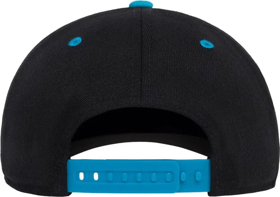 Flexfit 110f 110® Snapback Cap - Black Teal - one Size Fits Most