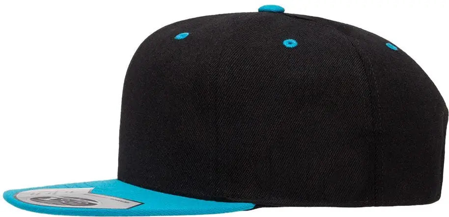 Flexfit 110f 110® Snapback Cap - Black Teal - one Size Fits Most