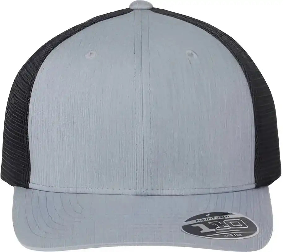 Flexfit 110m 110 Mesh-back Cap - Heather Gray Black - one Size Fits Most