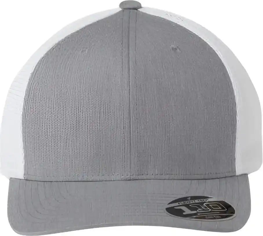 Flexfit 110m 110 Mesh Back Cap Heather Gray White / one Size Fits Most