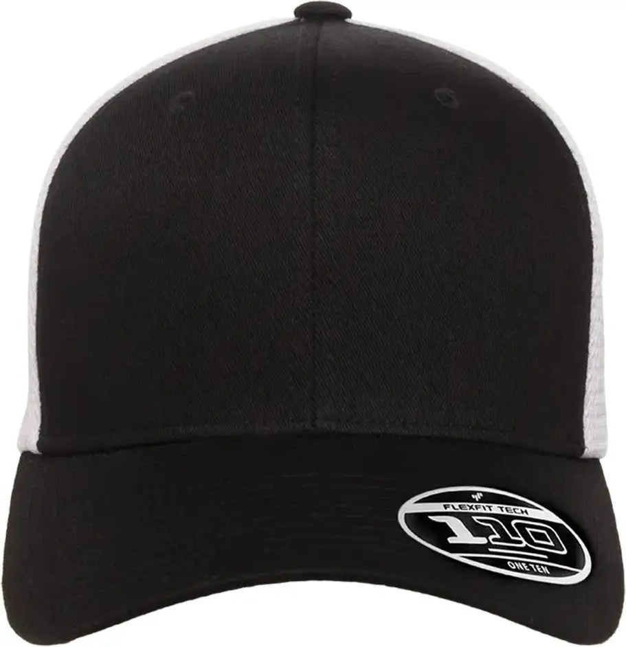 Flexfit 110m 110® Mesh-back Cap - Black White - one Size Fits Most