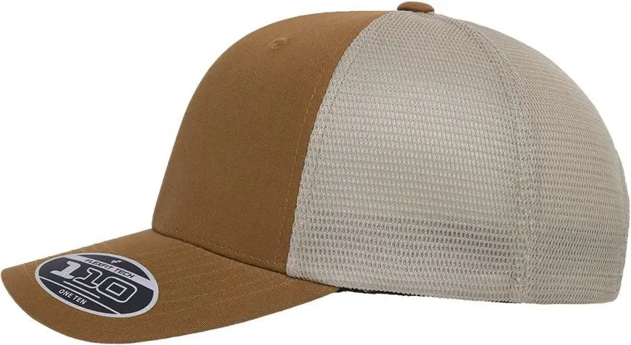 Flexfit 110m 110® Mesh-back Cap - Caramel Khaki - Brown / one Size Fits Most