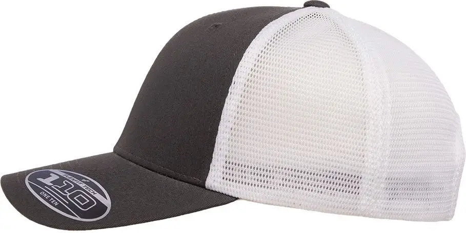 Flexfit 110m 110® Mesh-back Cap - Charcoal White - Dark Gray / one Size Fits Most
