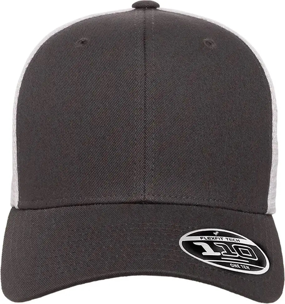 Flexfit 110m 110® Mesh-back Cap - Charcoal White - Dark Gray / one Size Fits Most