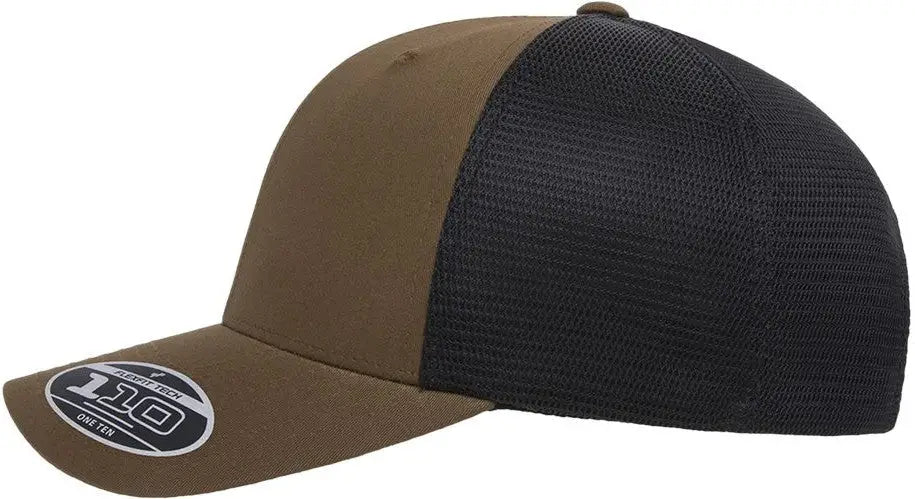 Flexfit 110m 110® Mesh-back Cap - Coyote Brown Black - one Size Fits Most