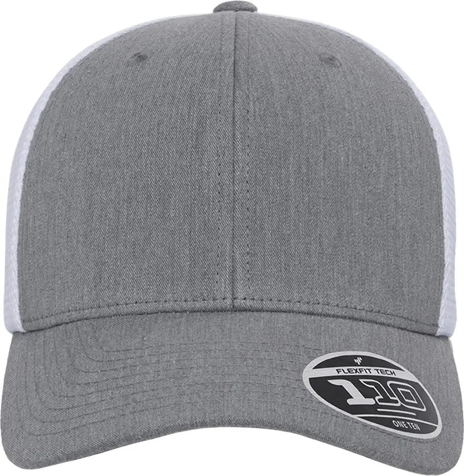Flexfit 110m 110® Mesh-back Cap - Heather Grey White - Gray / one Size Fits Most