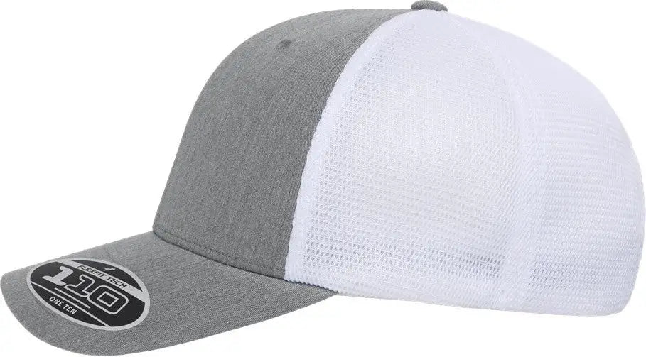 Flexfit 110m 110® Mesh-back Cap - Heather Grey White - Gray / one Size Fits Most