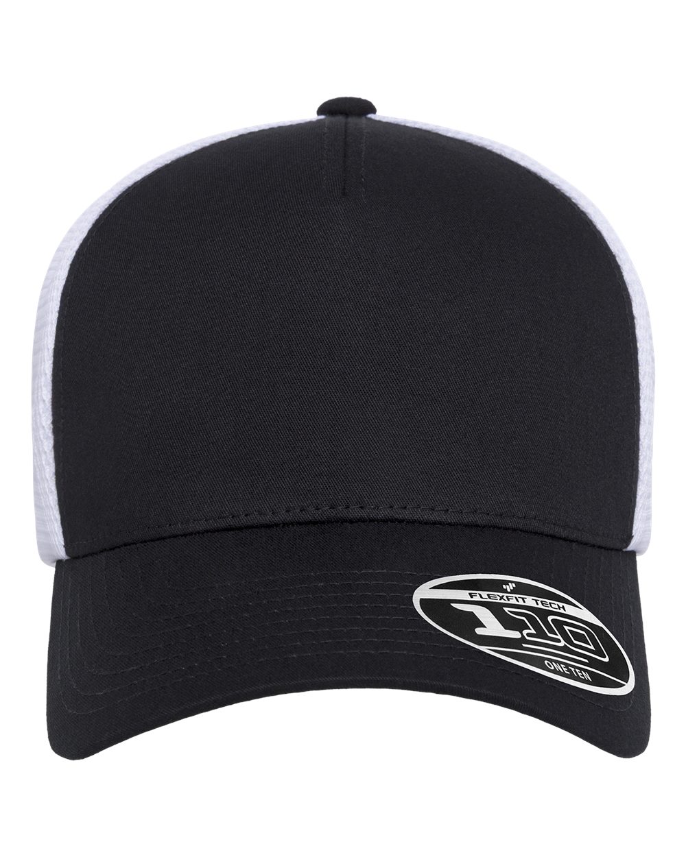 Flexfit 110m5 110 Five-panel Mesh Cap - Black White