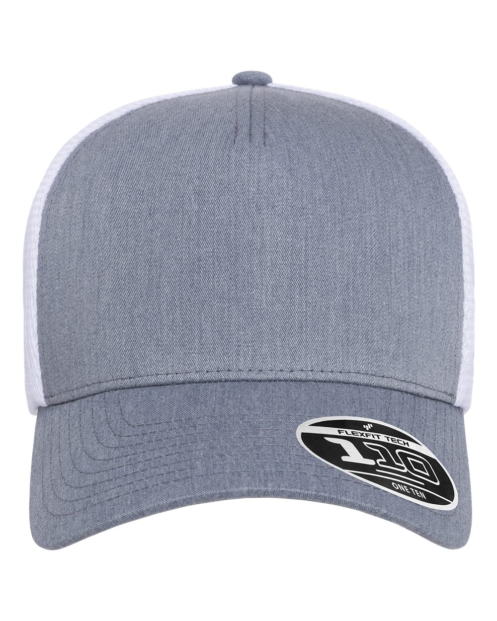 Flexfit 110m5 110® Five-panel Mesh Cap - Heather Grey White