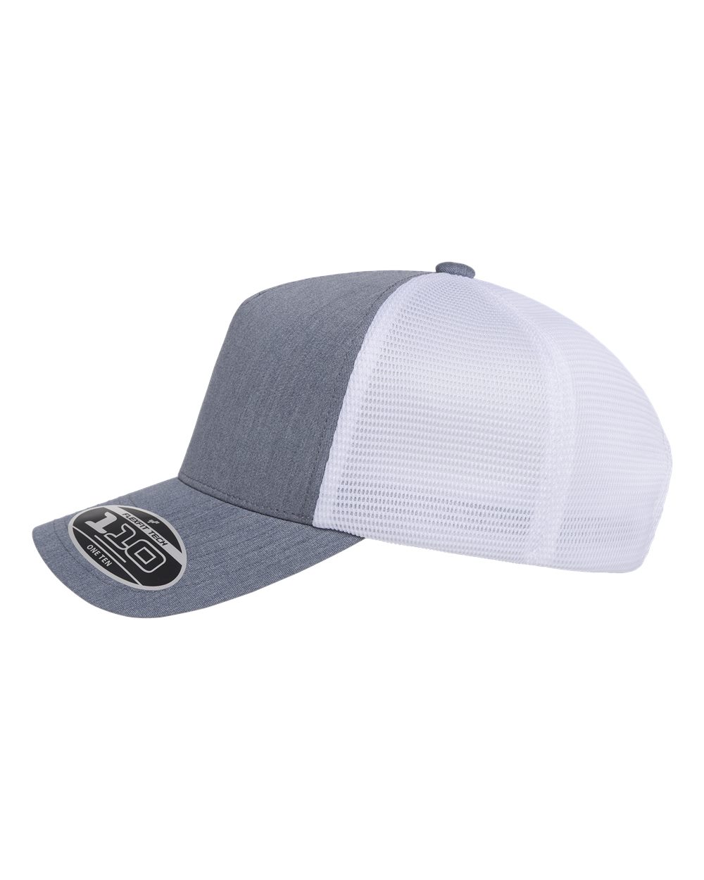 Flexfit 110m5 110® Five-panel Mesh Cap - Heather Grey White