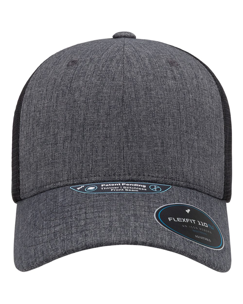 Flexfit 110mnu 110 Nu Mesh Cap - Melange Charcoal Black