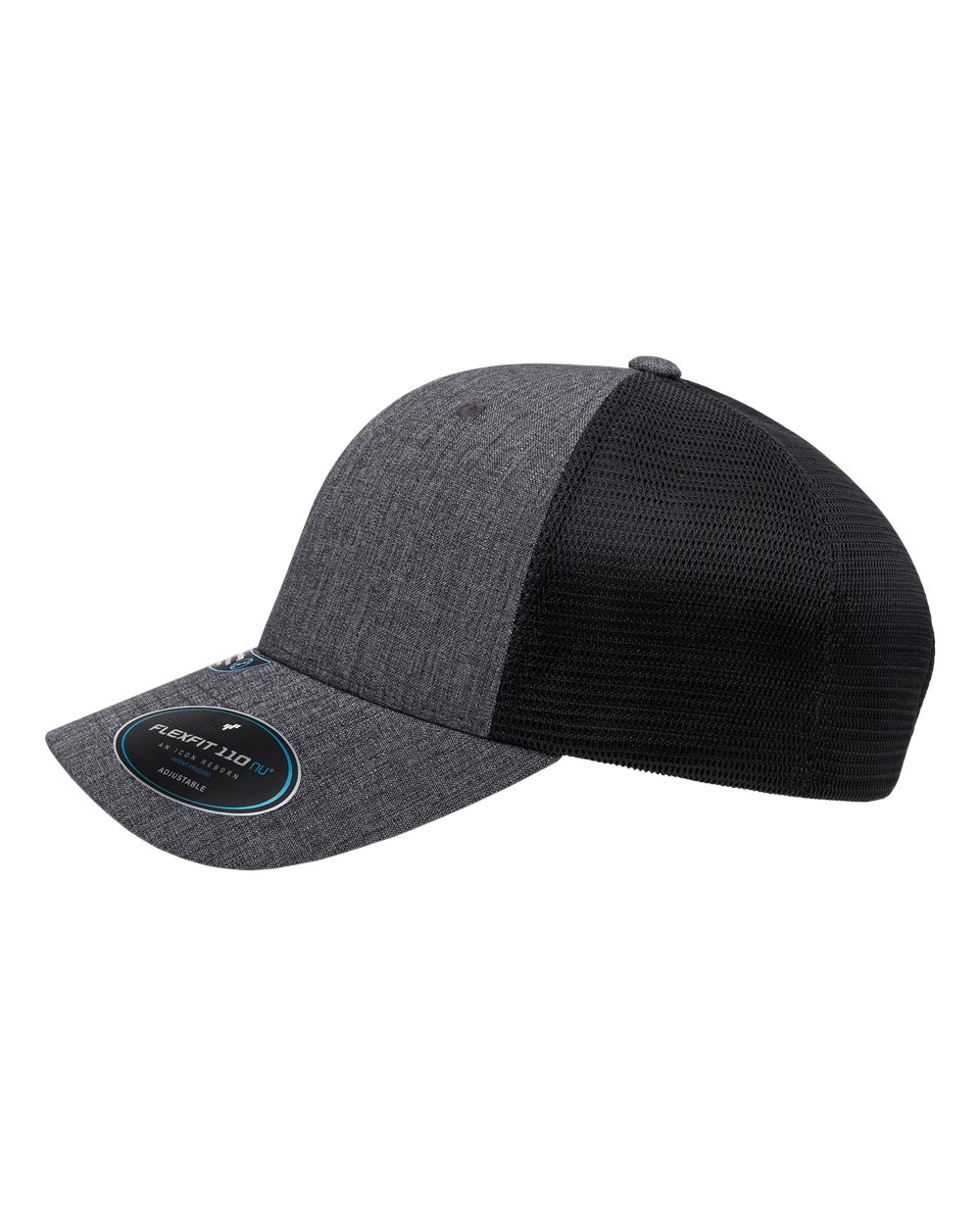 Flexfit 110mnu 110 Nu Mesh Cap - Melange Charcoal Black