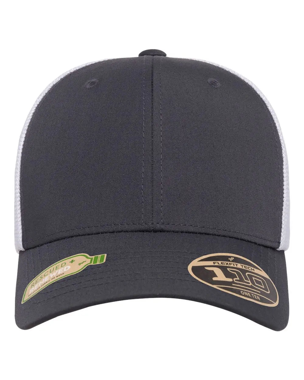 Flexfit 110r 110® Recycled Mesh Cap - Charcoal White - Dark Gray / one Size Fits Most