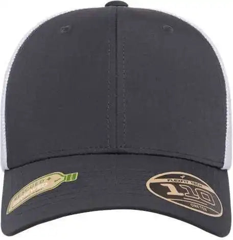 Flexfit 110r 110 Recycled Mesh Cap - Charcoal White - Dark Gray / one Size Fits Most