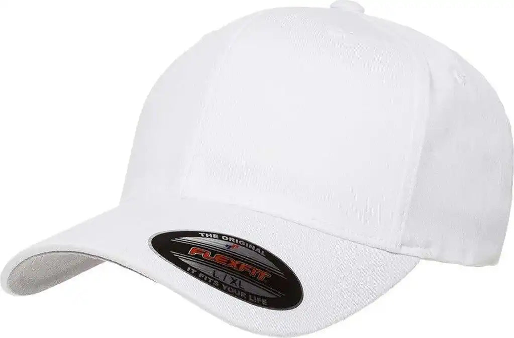 Flexfit 5001 V-flex Twill Cap - White - 6 3/4’’ - 7 1/4’’