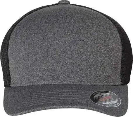 Flexfit 5511up Unipanel Trucker Cap - Heather Grey Black - Gray / 6 3/4’’ - 7 1/4’’