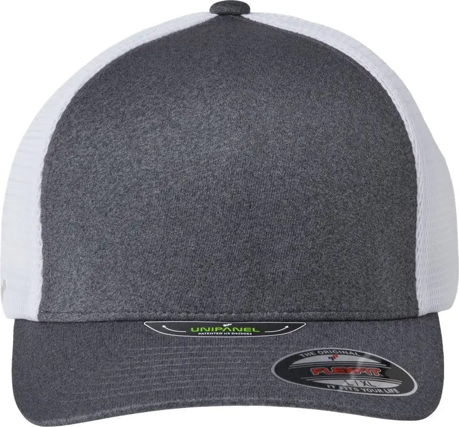 Flexfit 5511up Unipanel™ Trucker Cap - Melange Dark Grey White - Gray / S/m