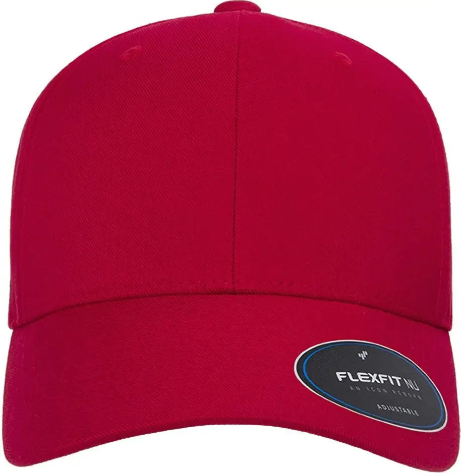 Flexfit 6110nu Nu® Adjustable Cap - Red - one Size Fits Most