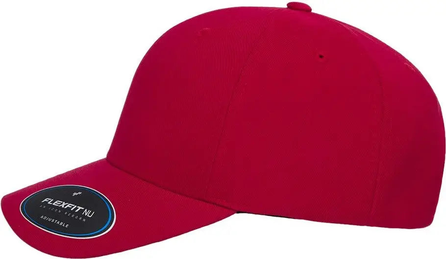 Flexfit 6110nu Nu® Adjustable Cap - Red - one Size Fits Most