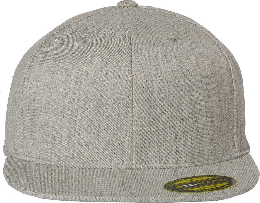Flexfit 6210ff 210® Flat Bill Cap - Heather Grey - Gray / S/m