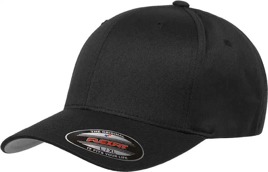 Flexfit 6277 Twill Cap - Black - 6 3/4’’ - 7 1/4’’