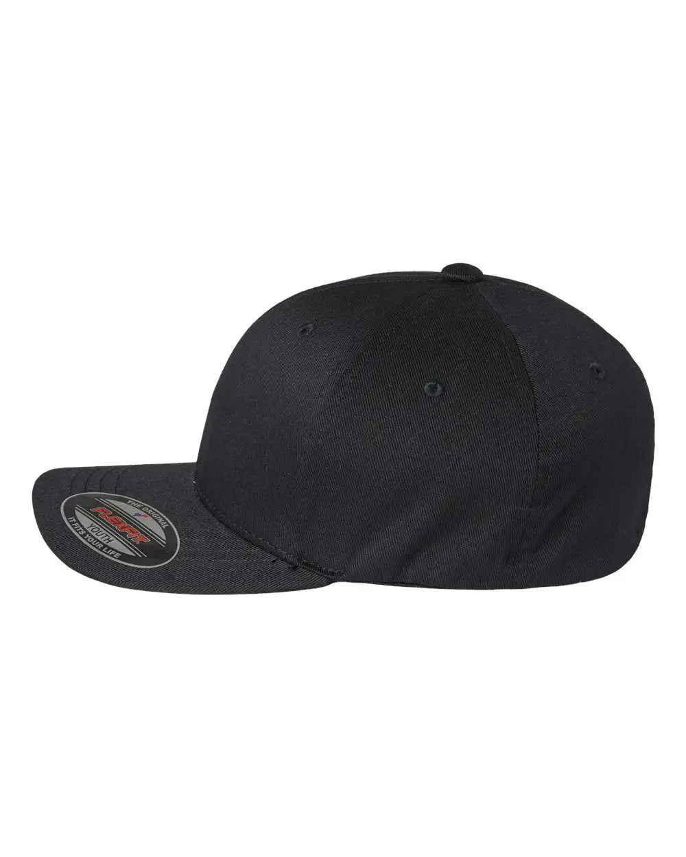 Flexfit 6277y Youth Cotton Blend Cap - Black - one Size Fits Most