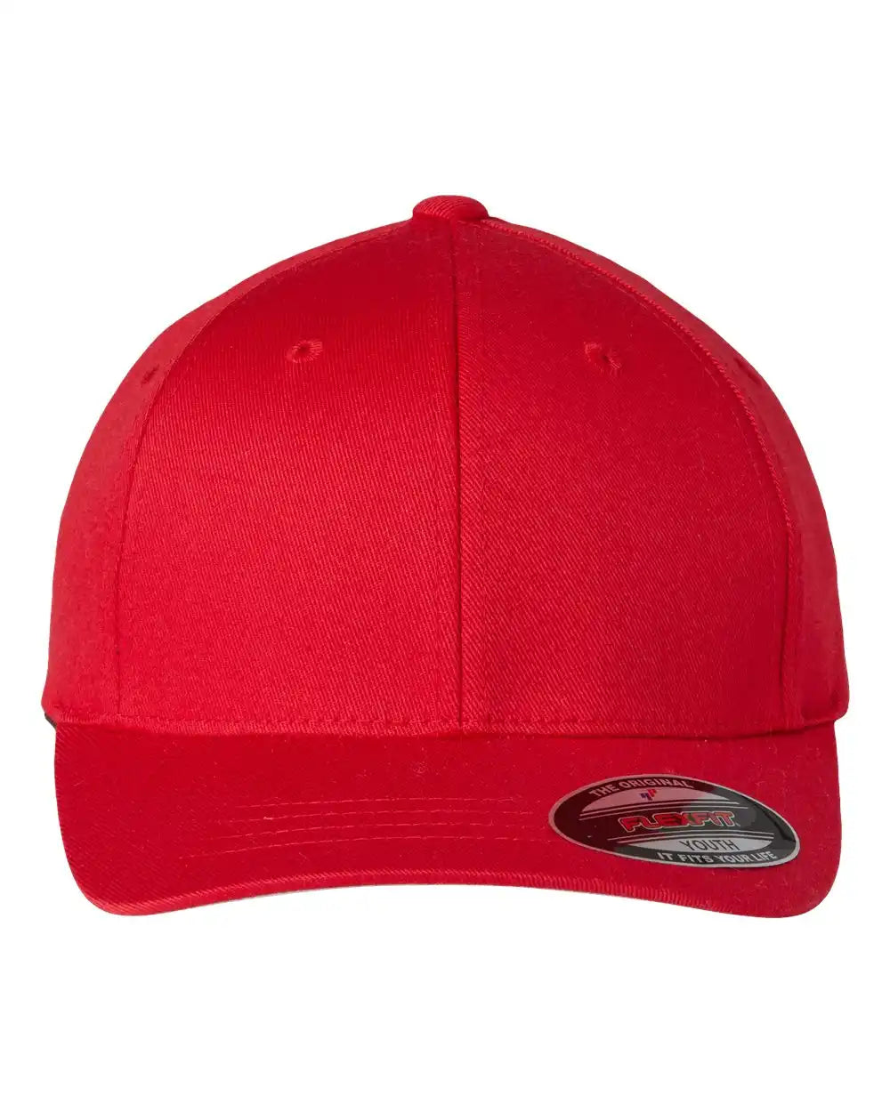 Flexfit 6277y Youth Cotton Blend Cap - Red - Osfa
