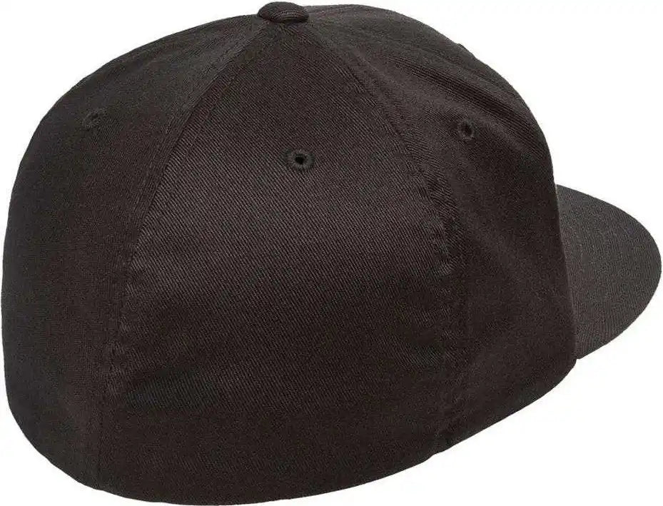 Flexfit 6297f Pro Baseball on Field Flat Bill Cap Black