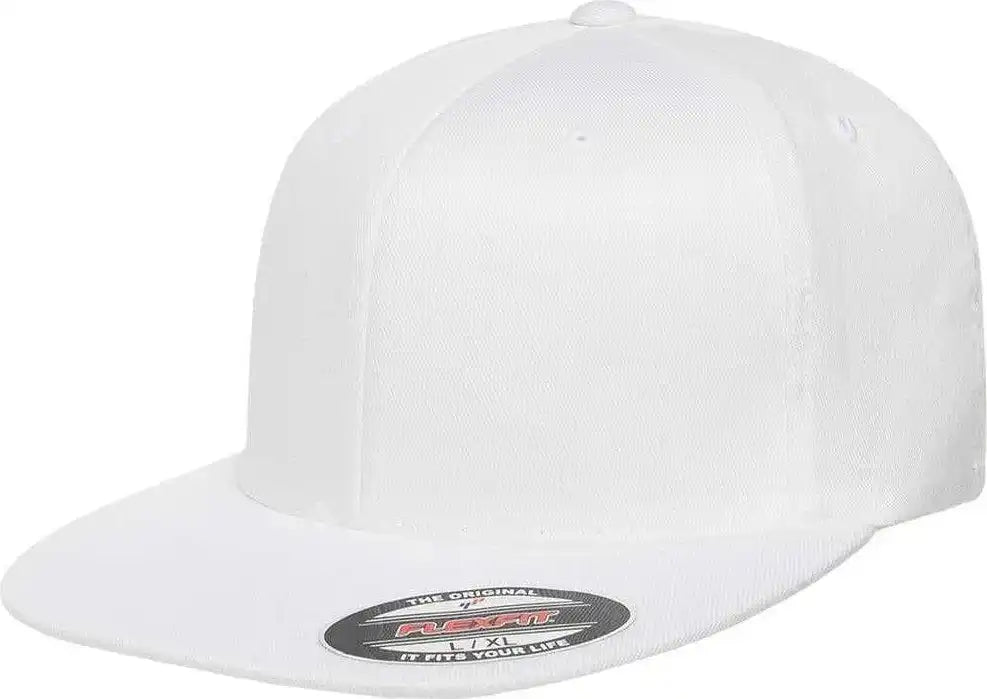 Flexfit 6297f Pro-baseball on Field Flat Bill Cap - White - 6 3/4’’ - 7 1/4’’