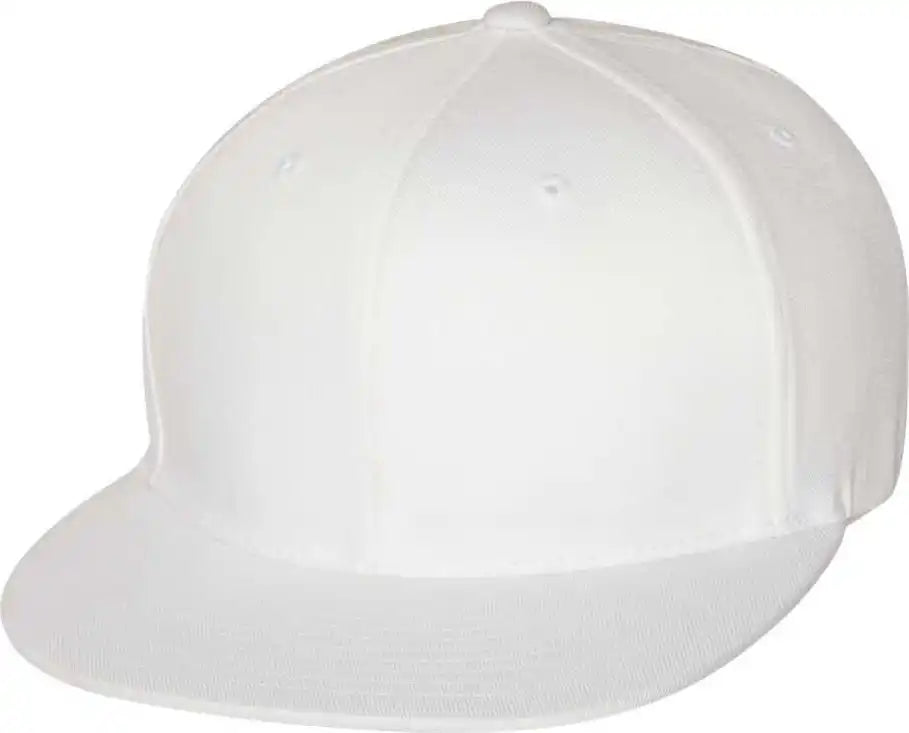 Flexfit 6297f Pro-baseball on Field Flat Bill Cap - White