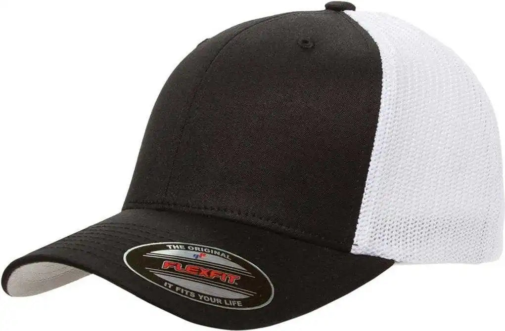 Flexfit 6511 Trucker Cap - Black White - 6 7/8’’ - 7 1/2’’