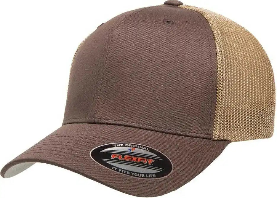 Flexfit 6511 Trucker Cap Brown Khaki / 6 7/8’’ 7 1/2’’