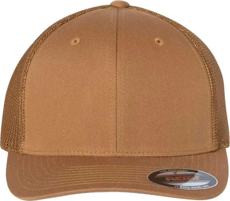 Flexfit 6511 Trucker Cap - Caramel - Burnt Orange / 6 7/8’’ - 7 1/2’’