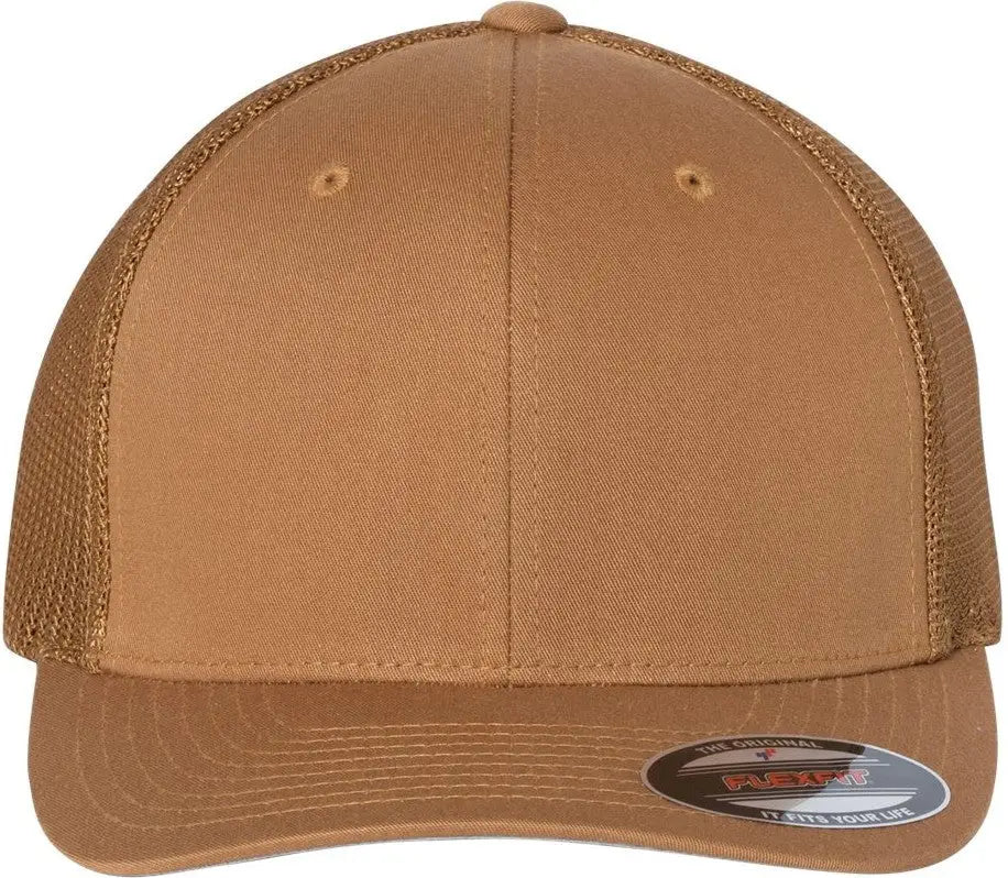 Flexfit 6511 Trucker Cap - Caramel - Burnt Orange / one Size Fits Most