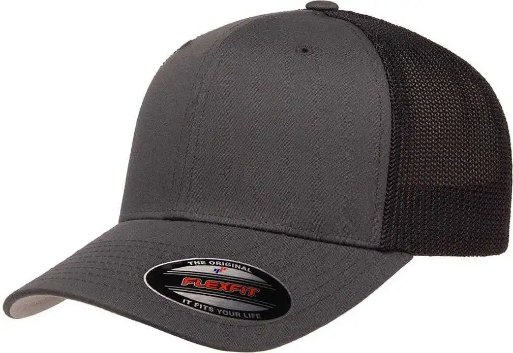 Flexfit 6511 Trucker Cap Charcoal Black Dark Gray / 6 7/8’’ 7 1/2’’