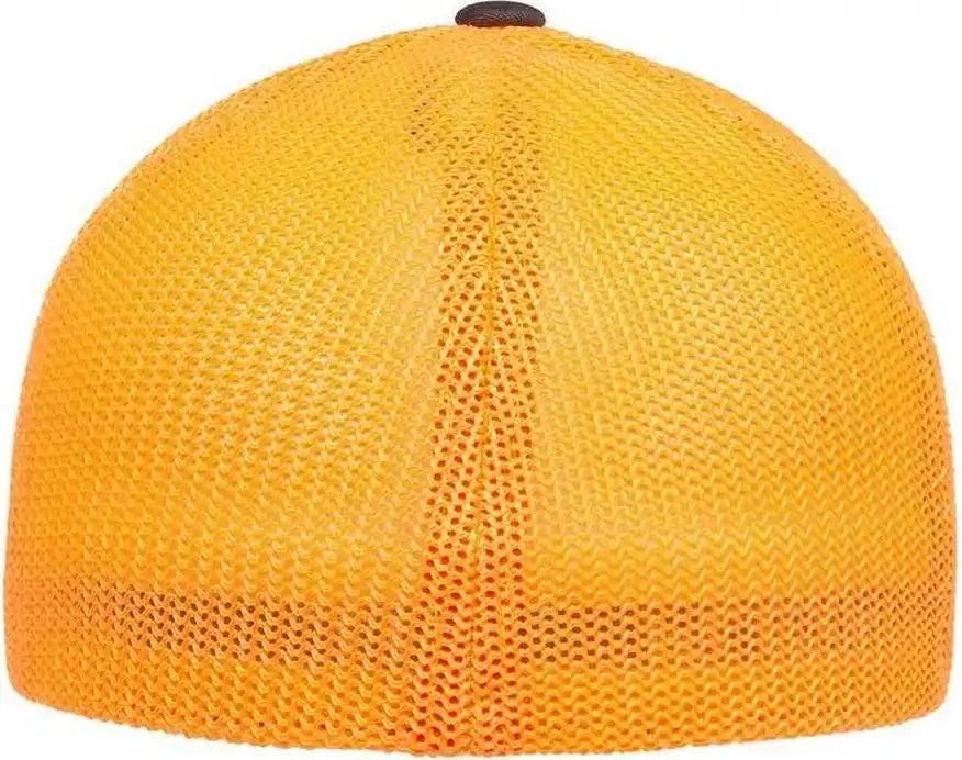 Flexfit 6511 Trucker Cap - Charcoal Neon Orange - Dark Gray / 6 7/8’’ - 7 1/2’’