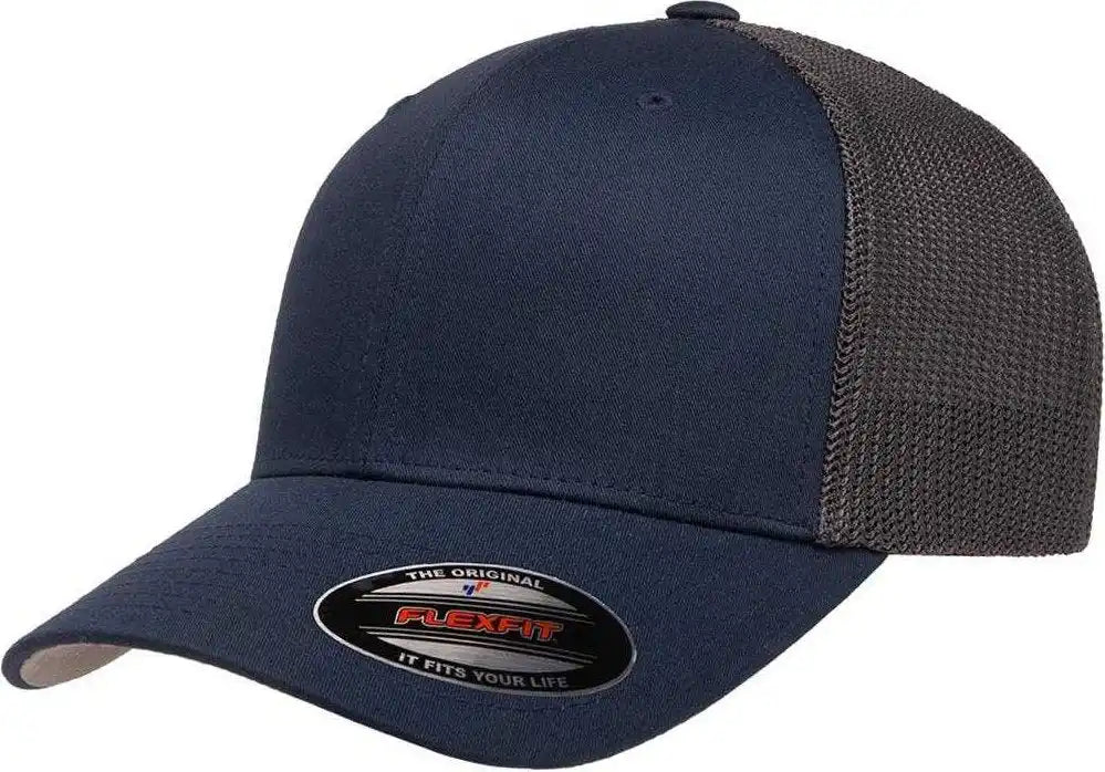 Flexfit 6511 Trucker Cap - Navy Graphite - Dark Gray / 6 7/8’’ - 7 1/2’’
